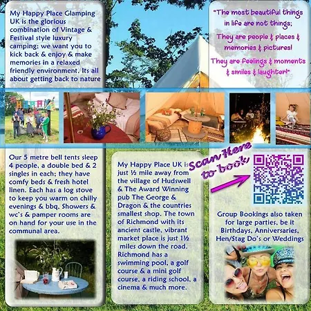 Campingplads Infinite Sun Glamping Bell Tent - The Family Zone